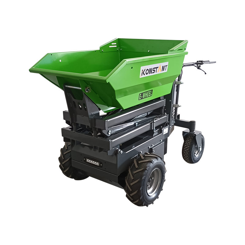 Power Barrow Mini Dumper 100% Electric Drive Electromagnetic Brake System Hydraulic Tipping and Lifting 