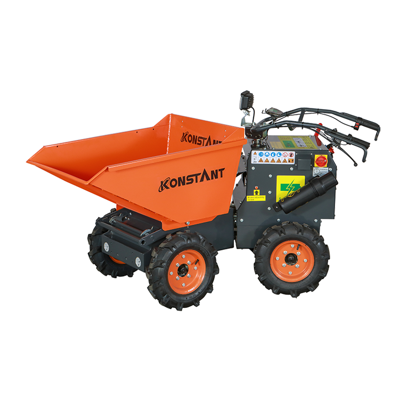 Pembinaan Mini Dumper Steering Steering 1600W Elektrik 4x4 