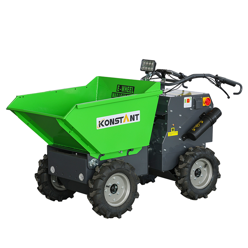Sistem hidrostatik dan bola stereng sendi bersama elektrik berkuasa roda barrow mini dumper