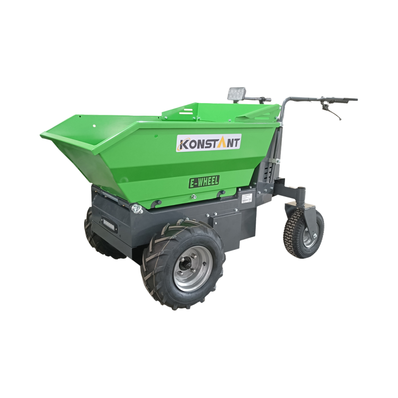 500kg 48V Kereta Api Elektrik 360 ° Berputar Hidraulik Tipping Mini Dumper